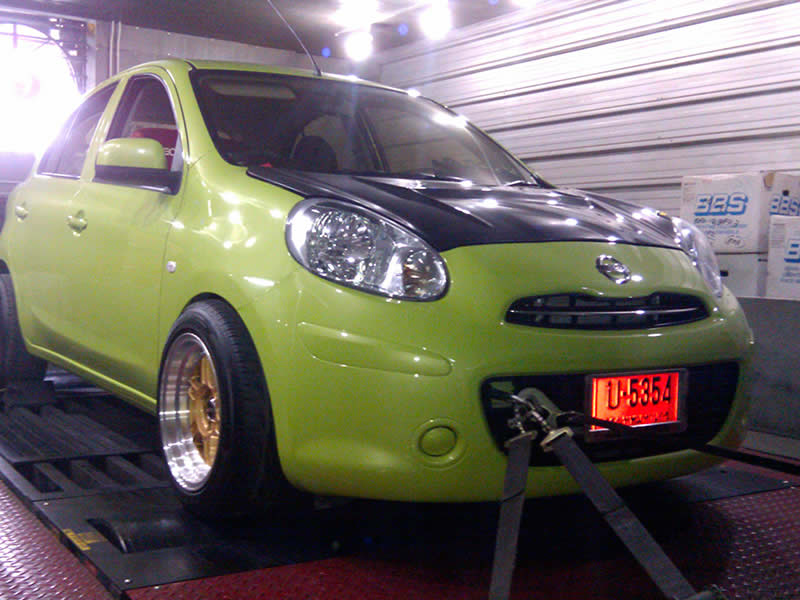 Nissan March on RPT dyno in Bangkok Thailand