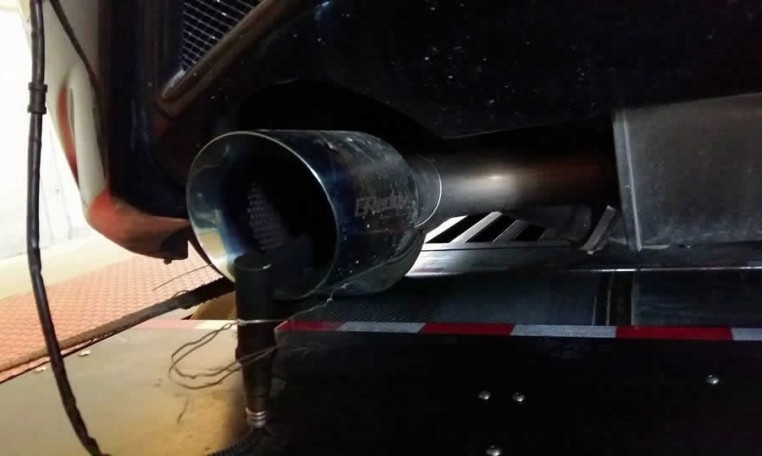 Nissan 370Z rear view 2009 on dyno