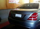2013 Mercedes S350 rear view on dyno